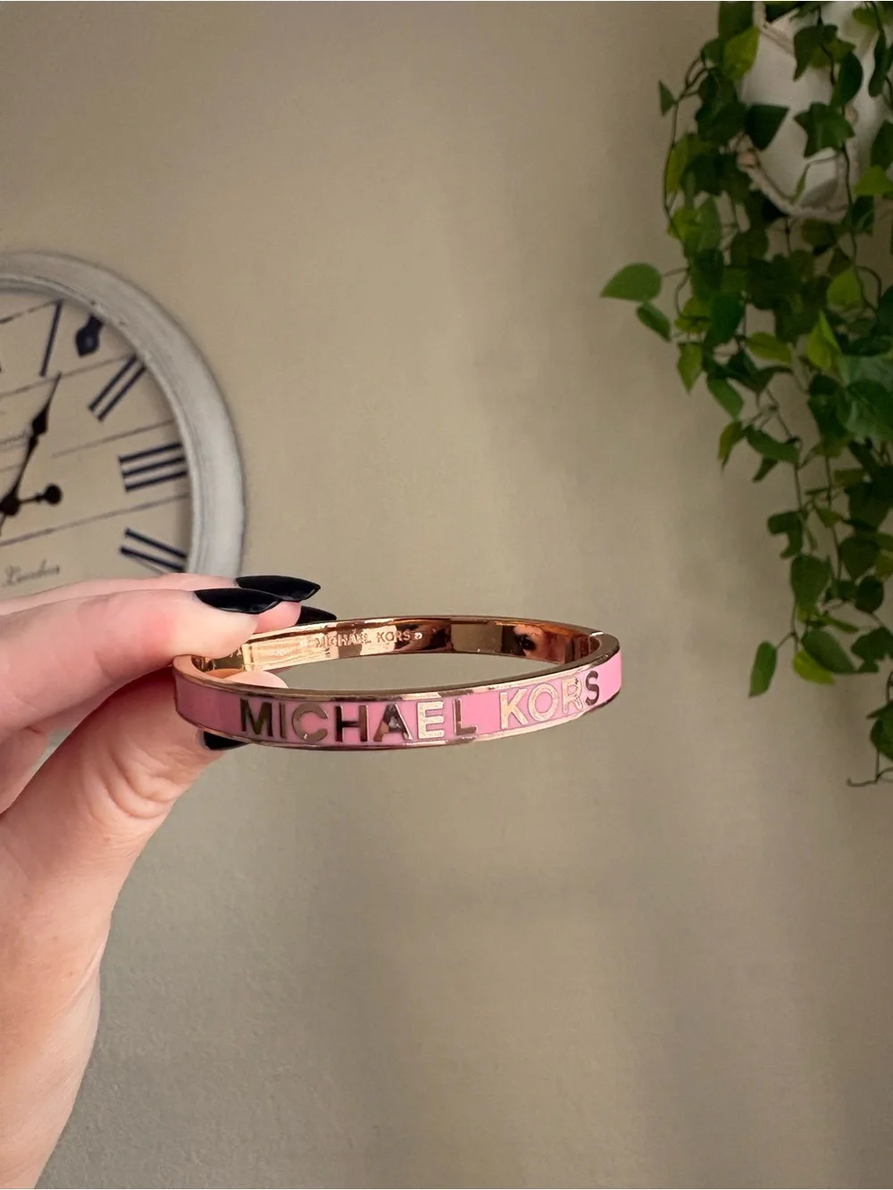 Michael Kors Pink Logo Bangle Bracelet